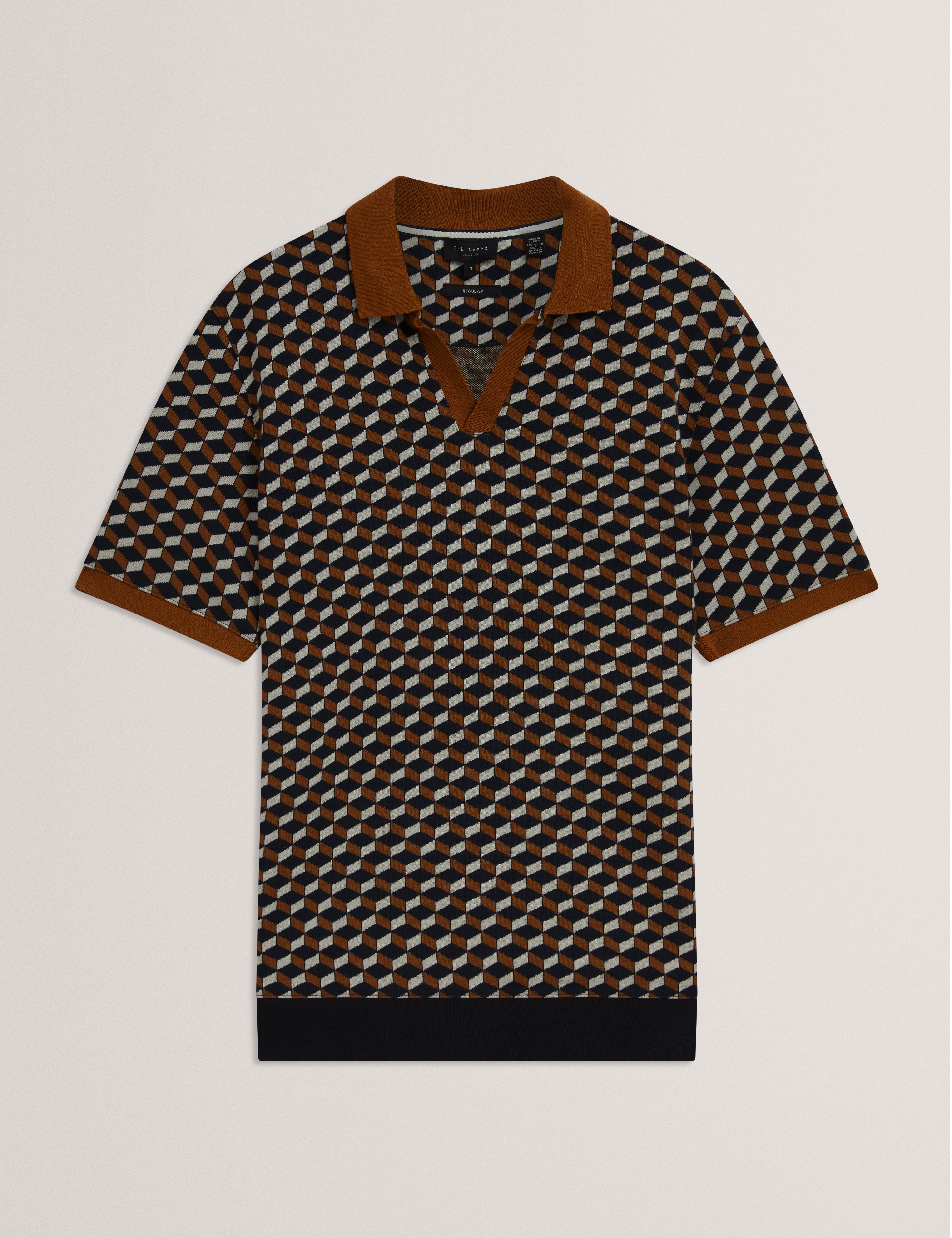 LIRIEN: Geo Jacquard Polo