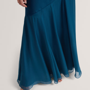 SHKYE: Diagonal Waist Seam Maxi Dress