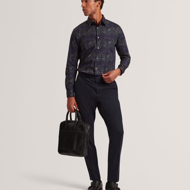 FRANKKN: LS Regular Fit Floral Check