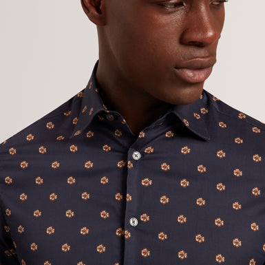 OLUFAR: LS Slim Fit Ditsy Floral Shirt