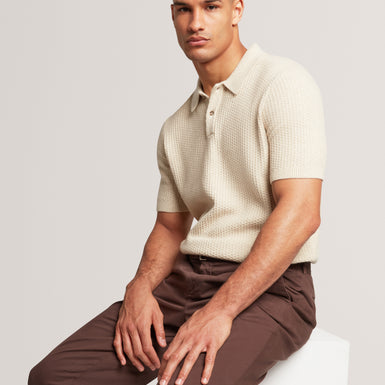 CAELUM: Herringbone Placement Stitch Polo