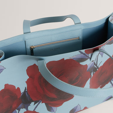 EMBERLI: Extra Large Rose Print Icon Bag