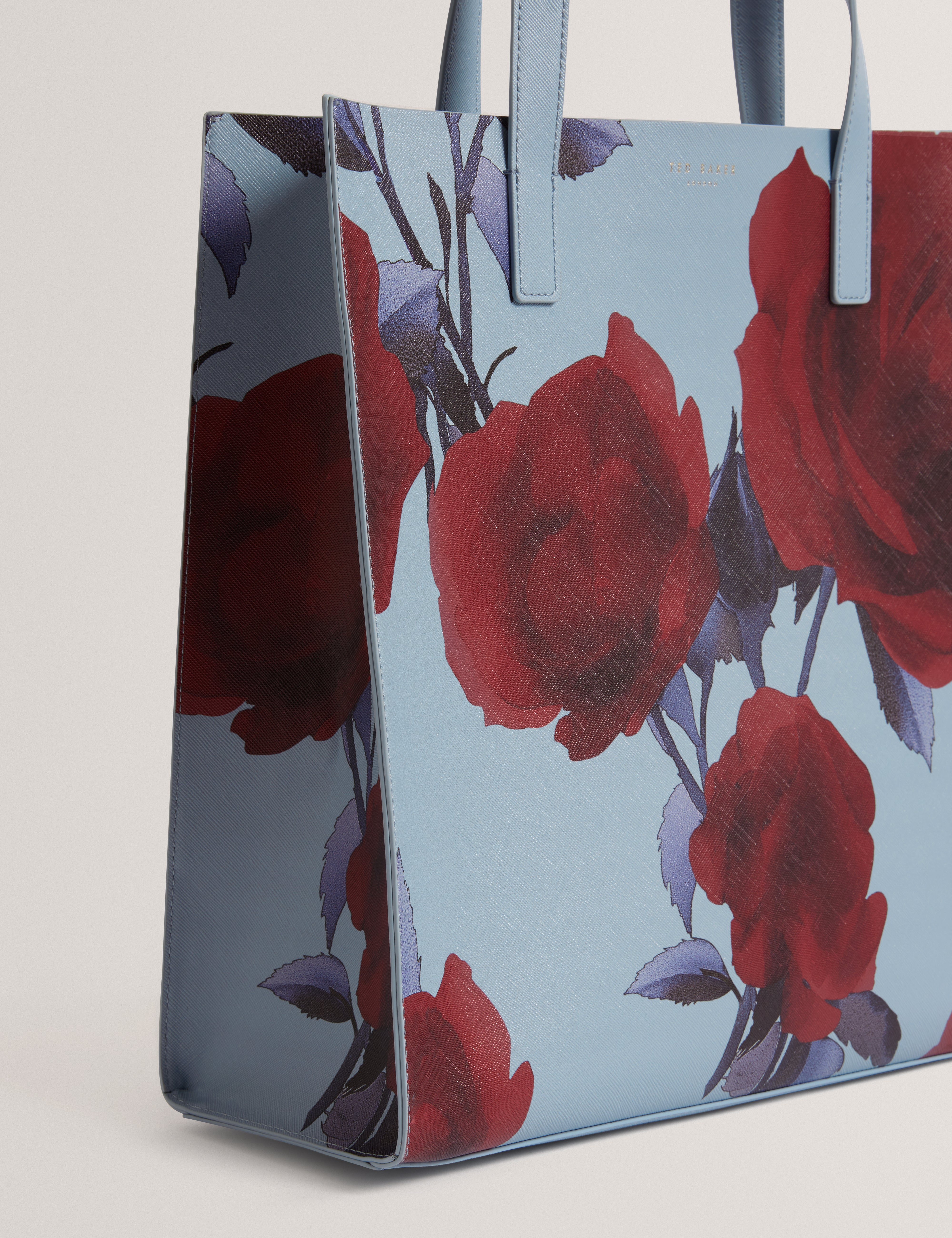 Women's ELYZAA-Large Rose Print Icon Bag