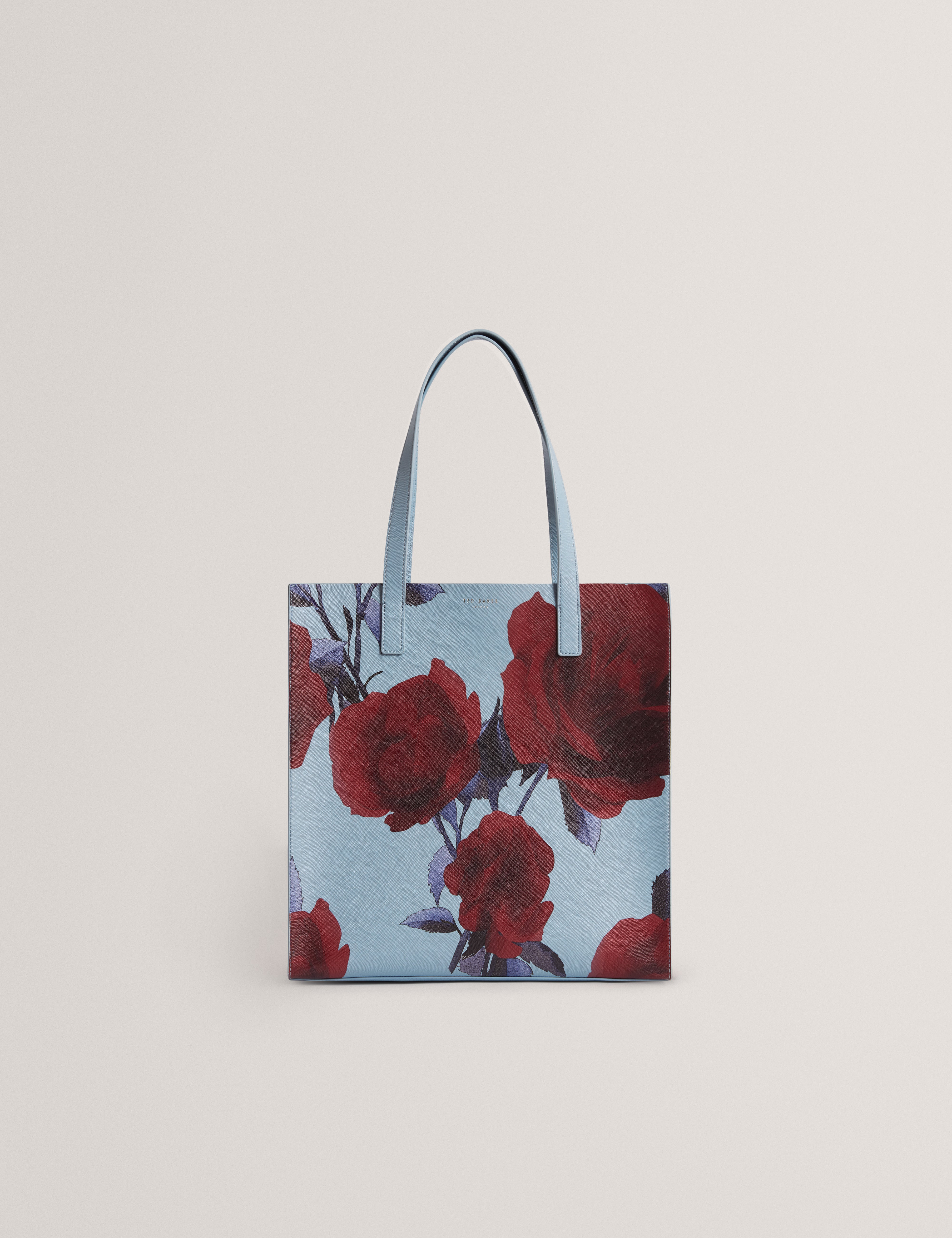 Women's ELYZAA-Large Rose Print Icon Bag