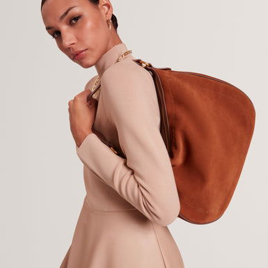 Women's SAMIYRA-WEBBING SUEDE HOBO BAG