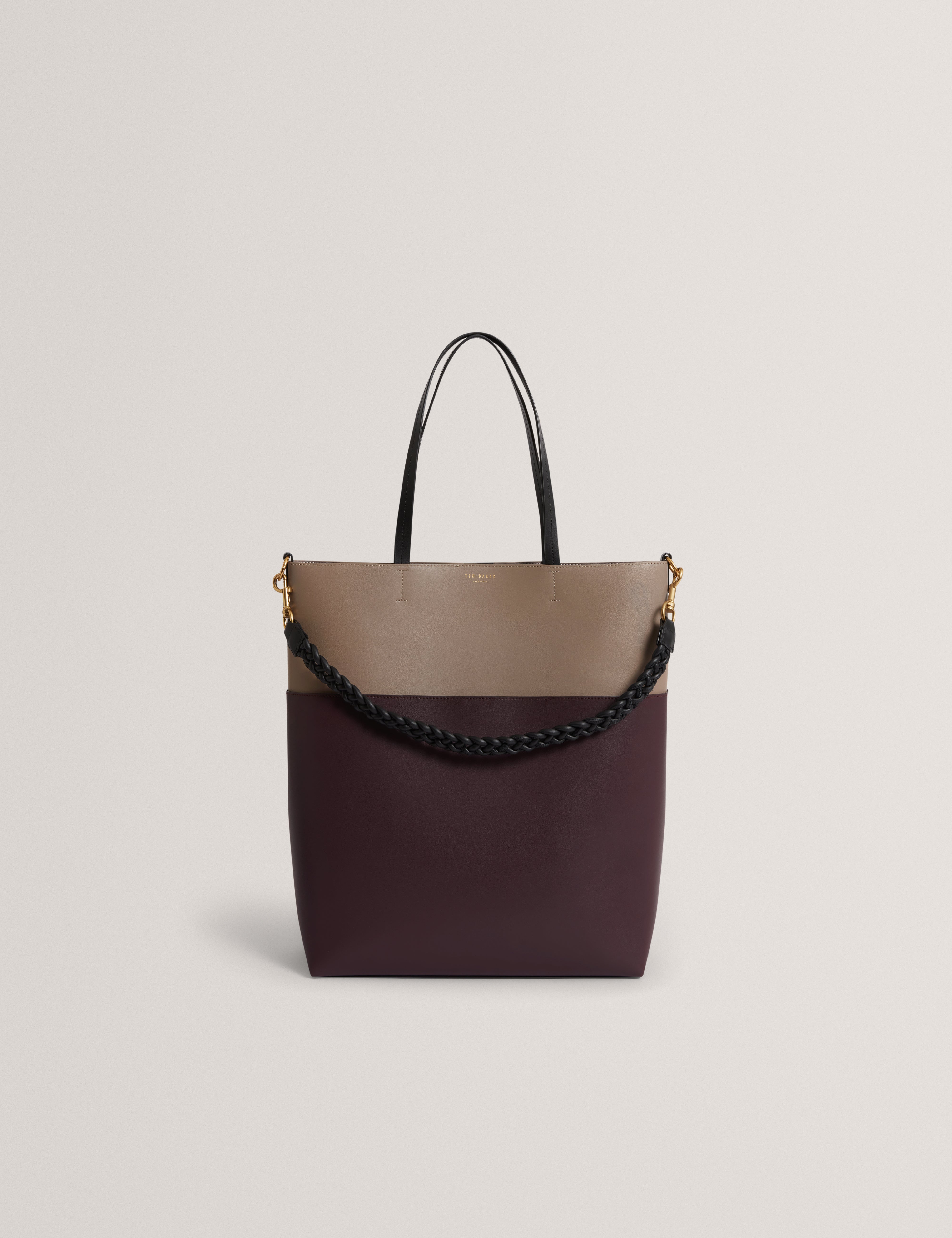 Women's WYNSLOW-Woven Handle Colourblock Large Bag