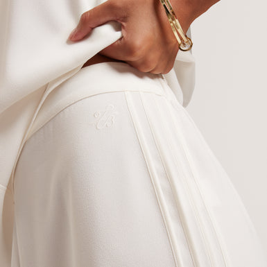 Women's GORJJA-Detail Wide Leg Crepe Trousers