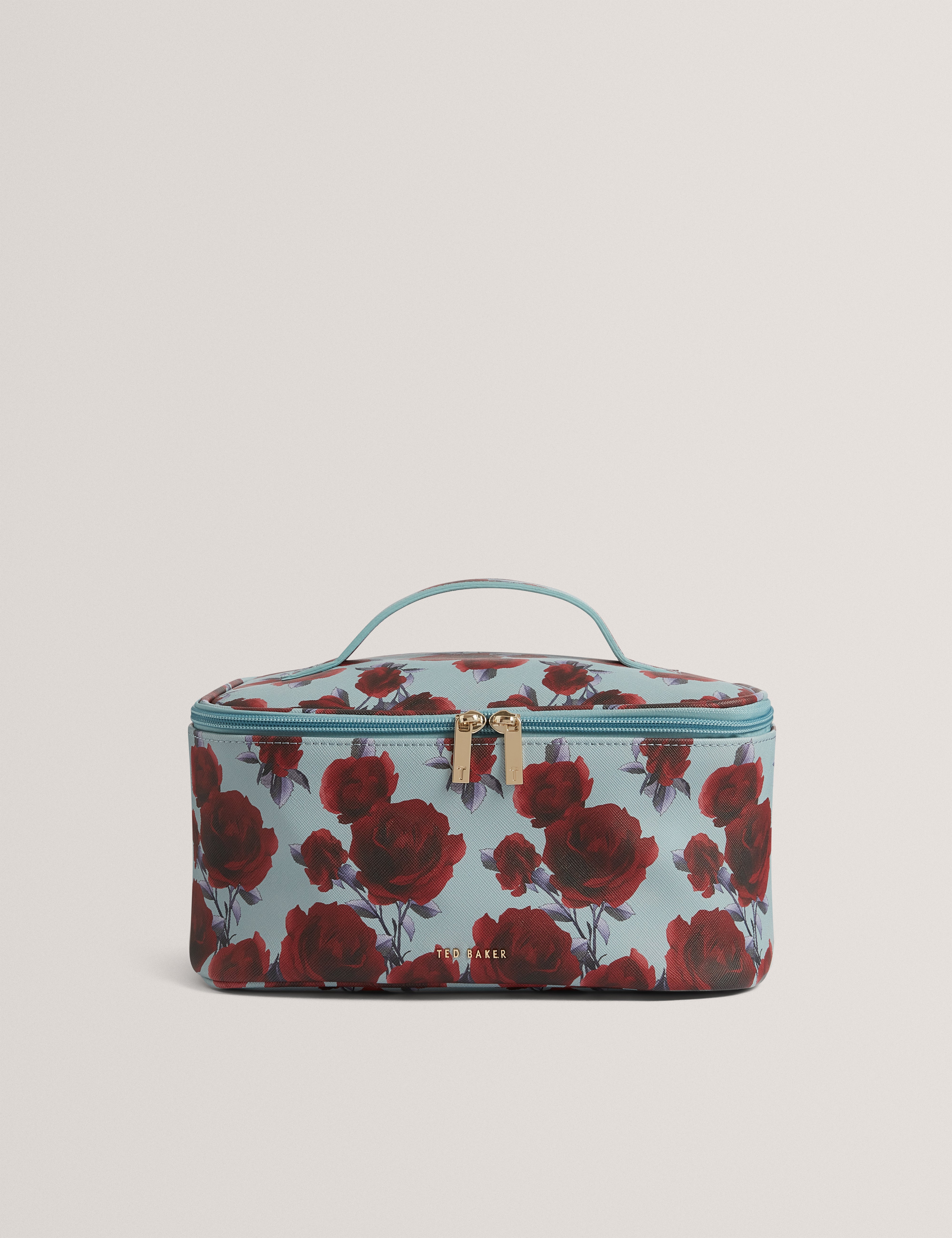 Women's EVALIIN-Large Rose Print Makeup Bag