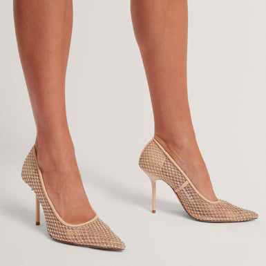 CRIISTA: Crystal Mesh Heel Shoe
