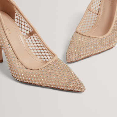 CRIISTA: Crystal Mesh Heel Shoe