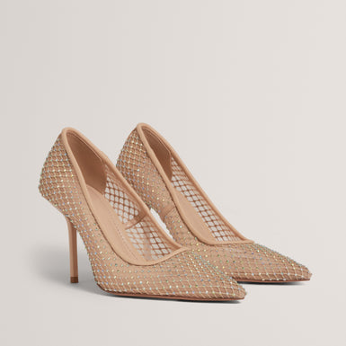CRIISTA: Crystal Mesh Heel Shoe