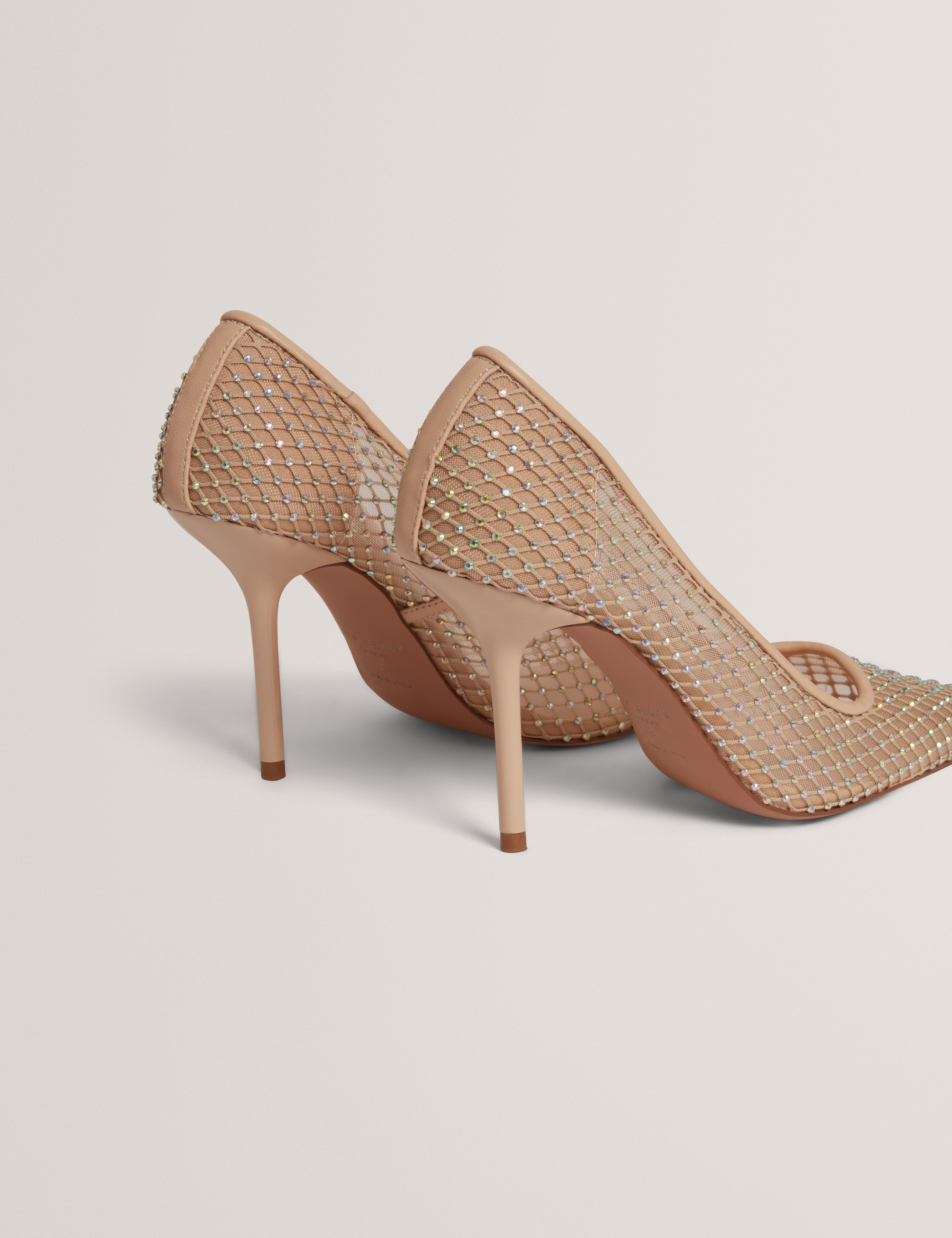 CRIISTA: Crystal Mesh Heel Shoe