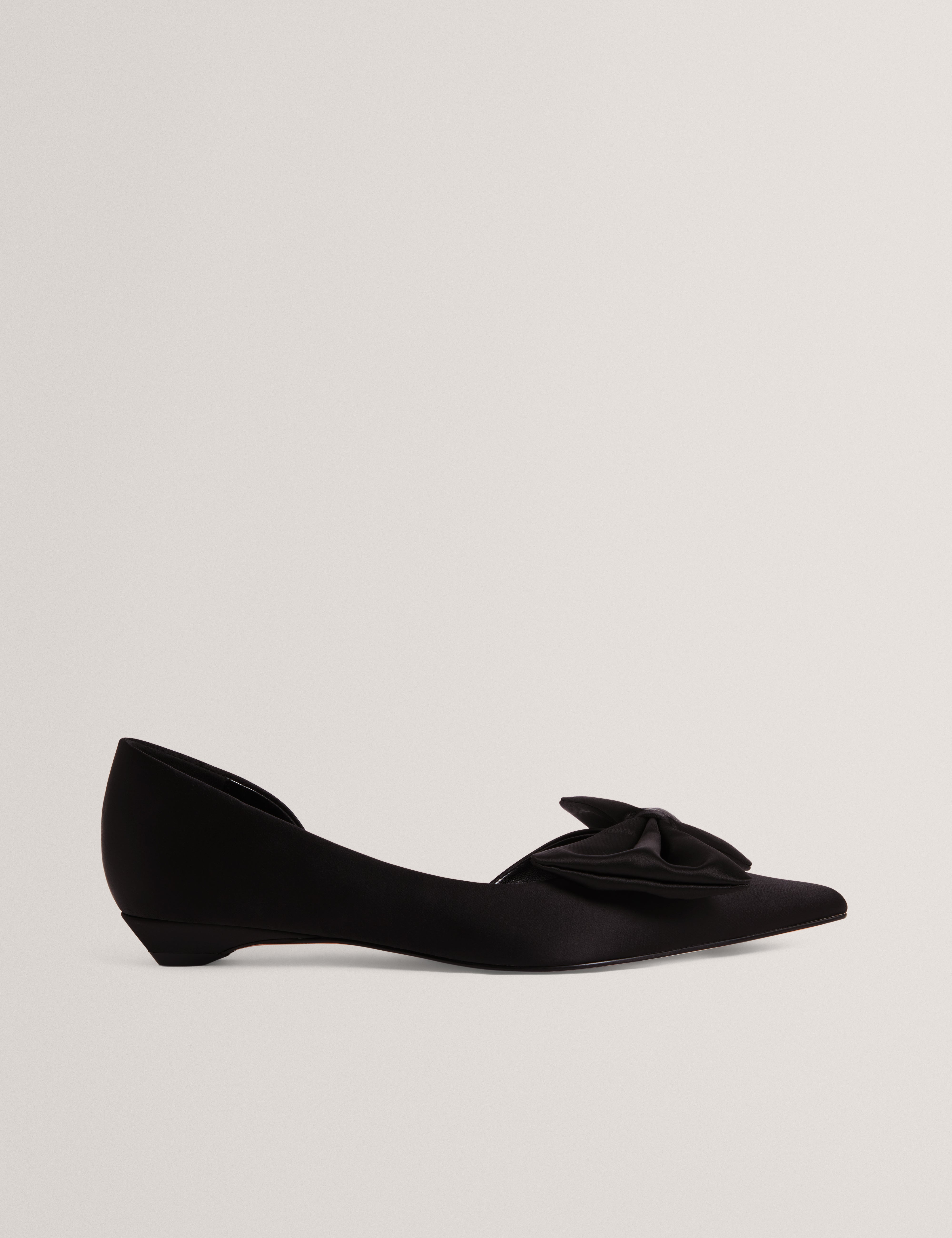 SOUFIYA: Satin Bow Detail Flat