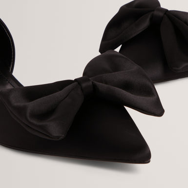 SOUFIYA: Satin Bow Detail Flat