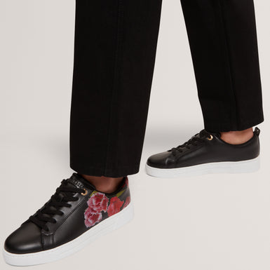 PRINELL: Floral Printed Leather Trainer