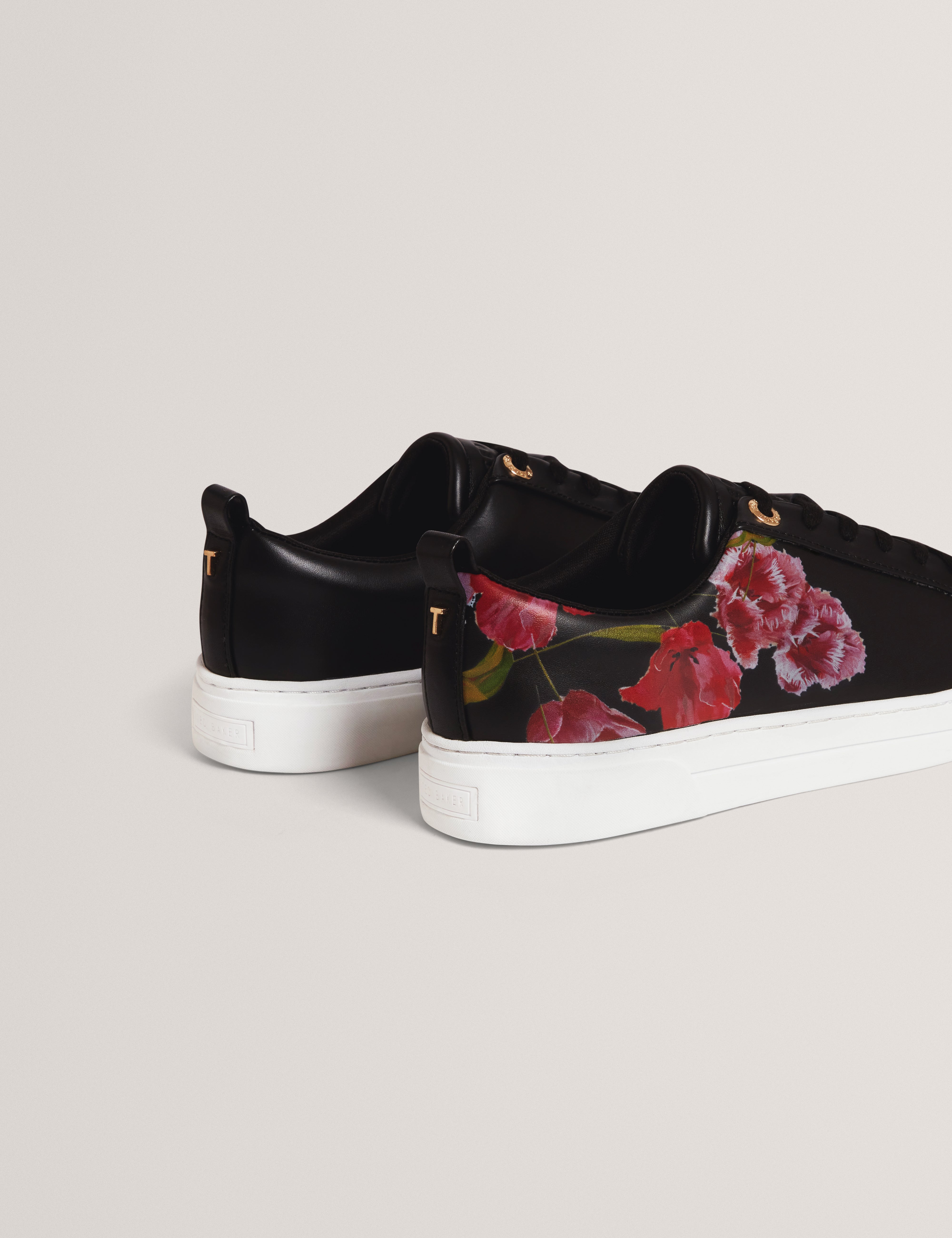 PRINELL: Floral Printed Leather Trainer