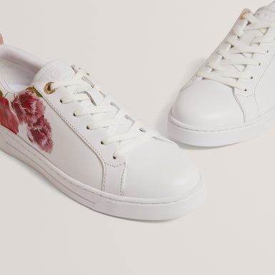 PRINELL: Floral Printed Leather Trainer