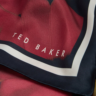 JEEANN: Floral Printed Silk Square Scarf