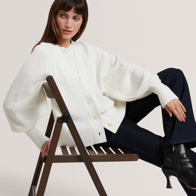 MALLEE: Neck Boxy Cardigan