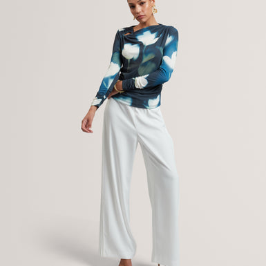 TURALA: Ruched Top With Metal Detail