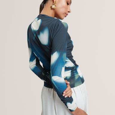 TURALA: Ruched Top With Metal Detail