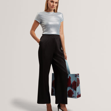 LATRINA: Metallic Jersey Fitted Tee