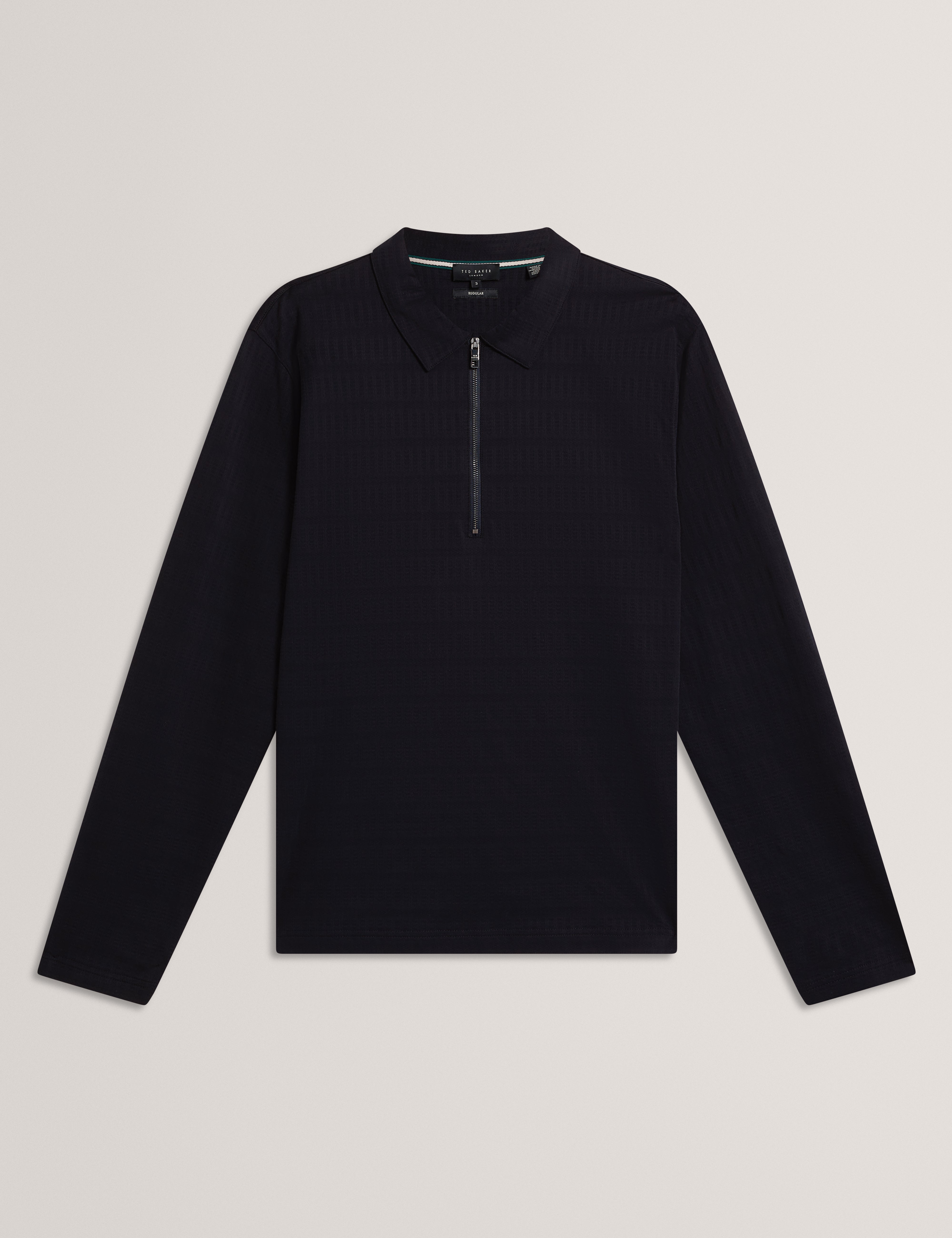 WYTHER: Ls Mixed Texture Stripe Half Zip
