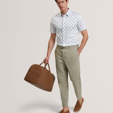 CHASKA: Ss Regular Ditsy Floral Print Shirt