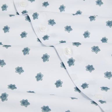 CHASKA: Ss Regular Ditsy Floral Print Shirt