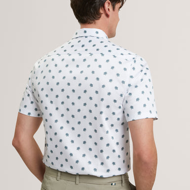 CHASKA: Ss Regular Ditsy Floral Print Shirt