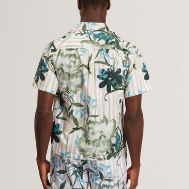 ANUKIS: Ss Placement Floral Stripe