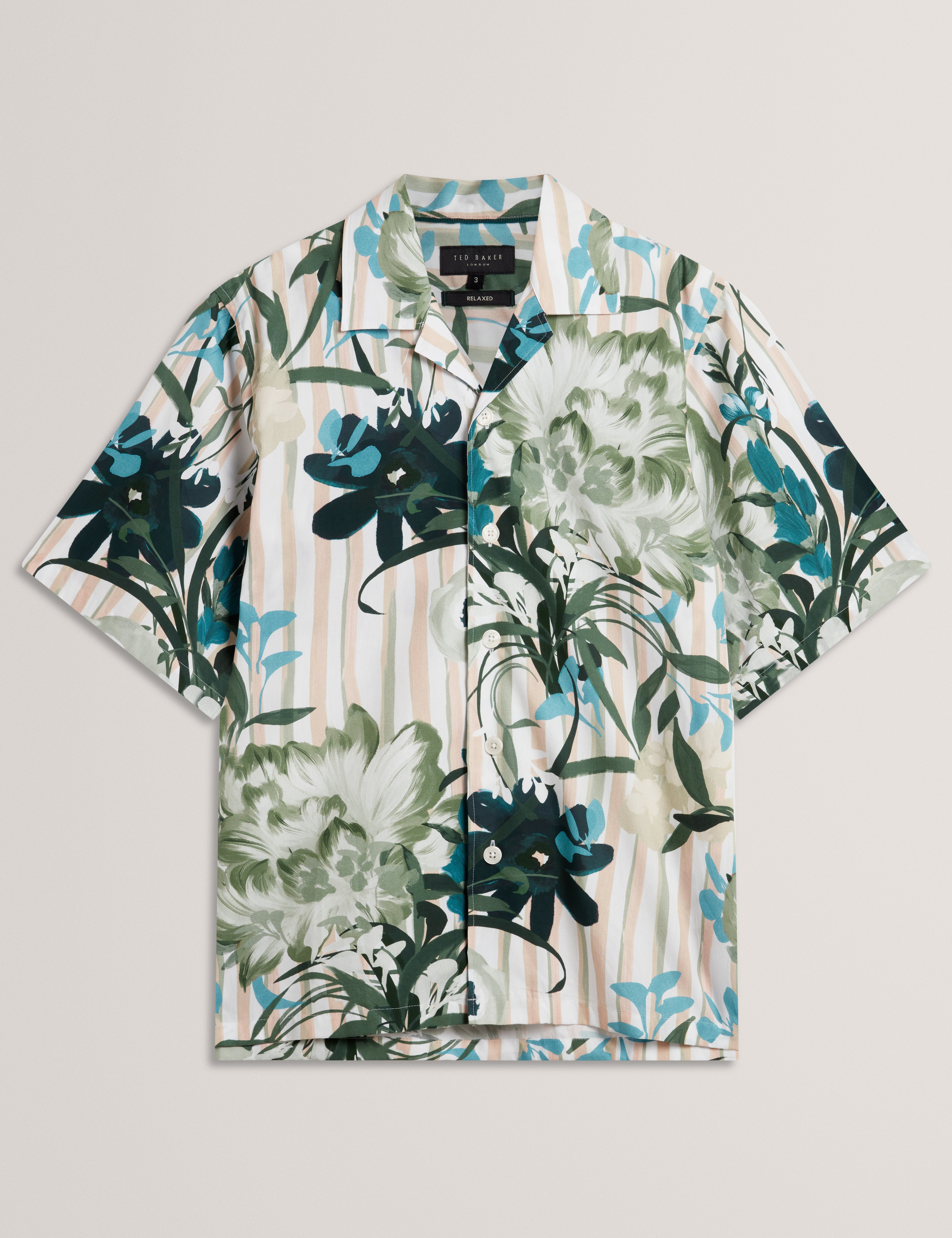 ANUKIS: Ss Placement Floral Stripe