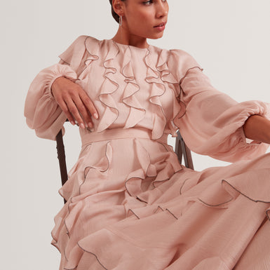 LIYANNA: Ruffle Maxi Dress