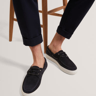 BOUDEN: Suede Boat Shoe