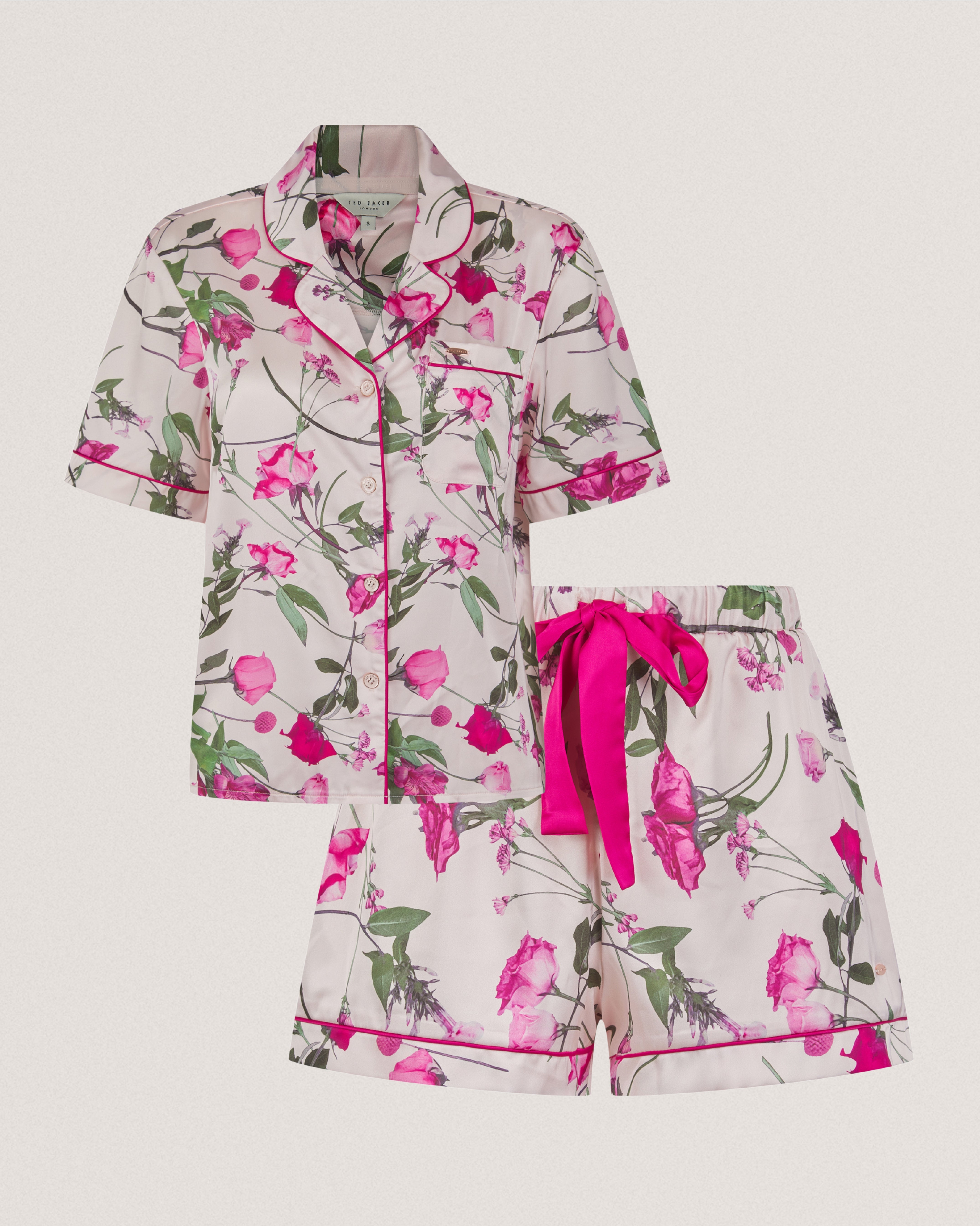 PENNY: SS Printed Satin Set