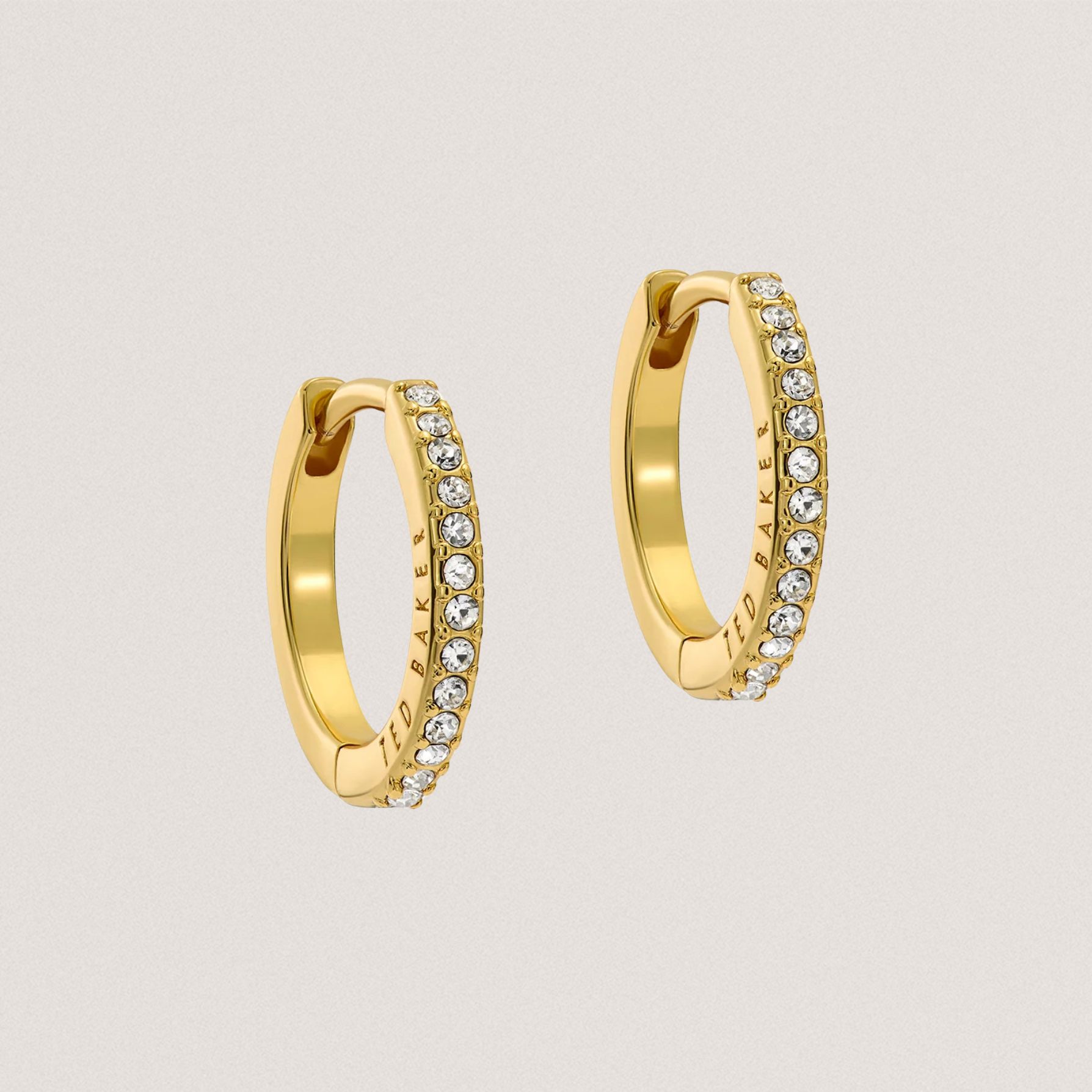 Women's Heplie Gold Crystal Hoop Earrings