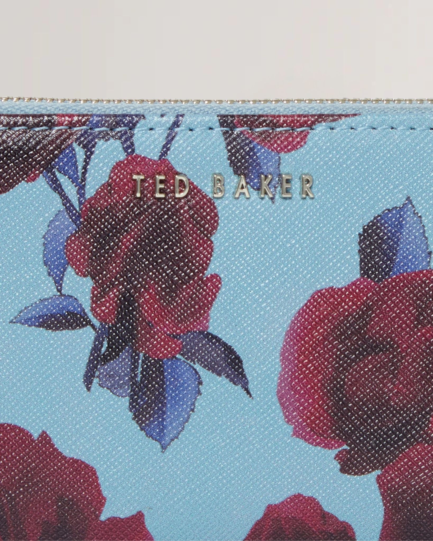 Women's ELODI-SMALL ROSE PRINT ZIP AROUND PURSE