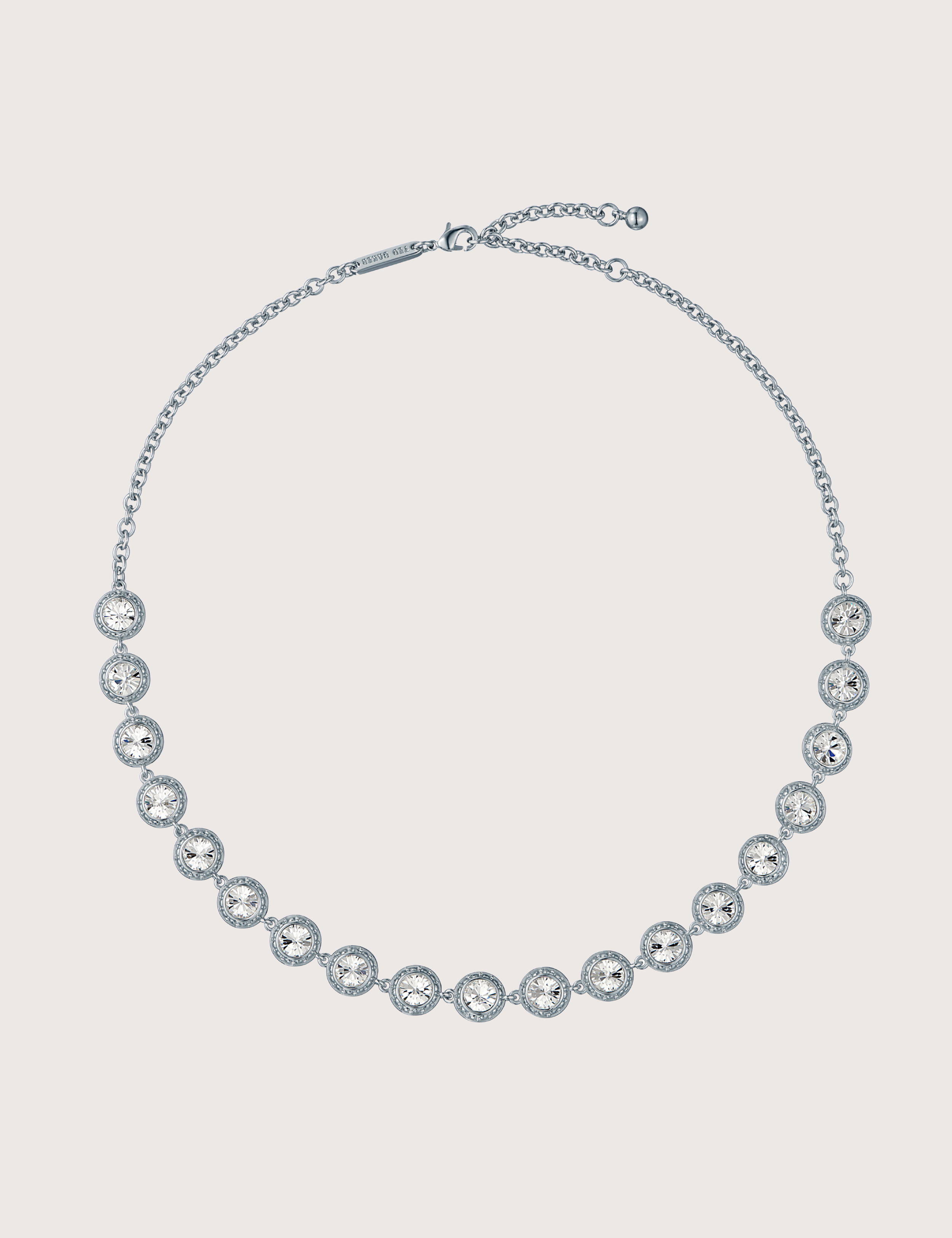 SOLANNA: Solitaire Sparkle Crystal Chain Necklace
