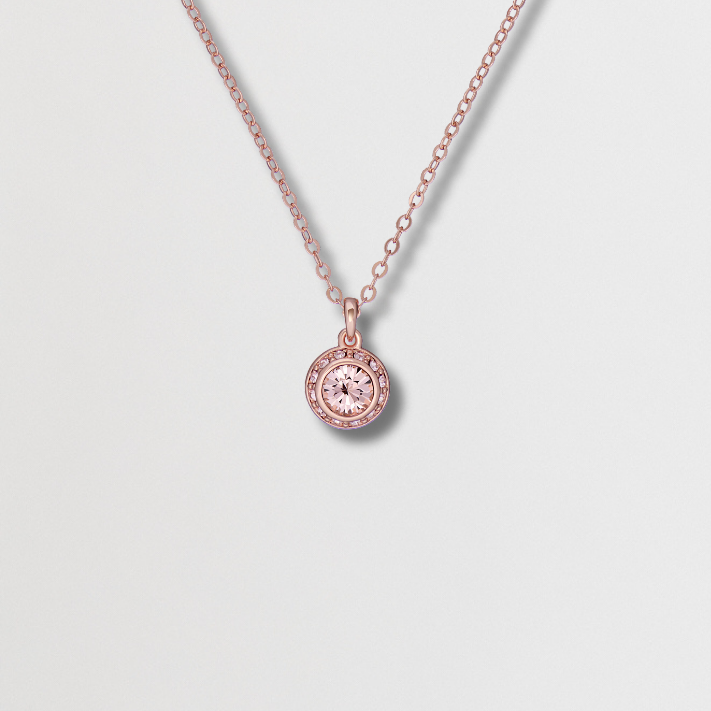 SOLTELL: Solitaire Sparkle Crystal Pendant Necklace