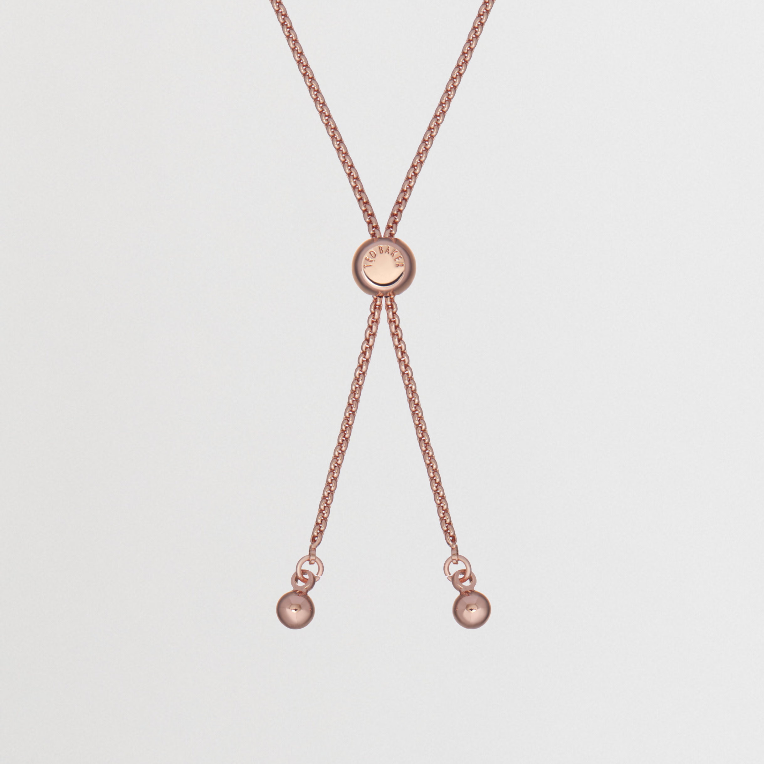 MELRAH: Rosegold Crystal Adjustable Tennis Bracelet