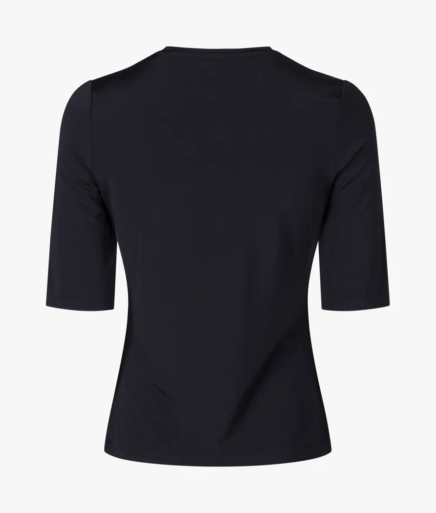 Women's Laurre-Slinky Short Sleeve Jersey Top Black