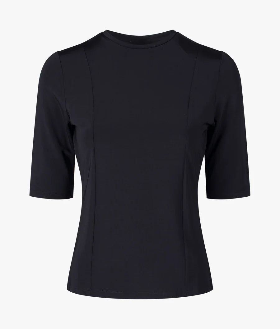Women's Laurre-Slinky Short Sleeve Jersey Top Black