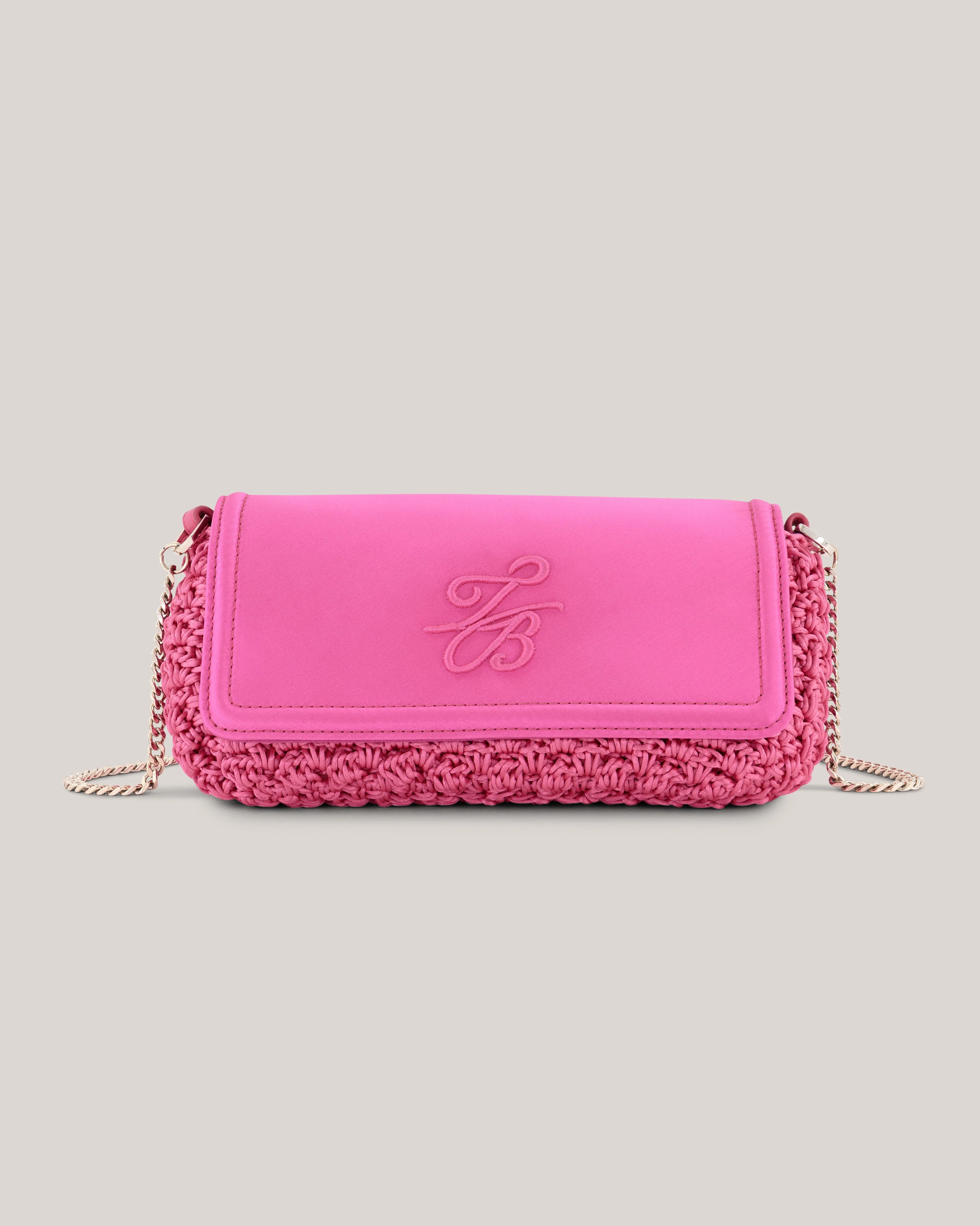 Women's EVAALIN-Embroidered Crochet Cross Body Brt-Pink