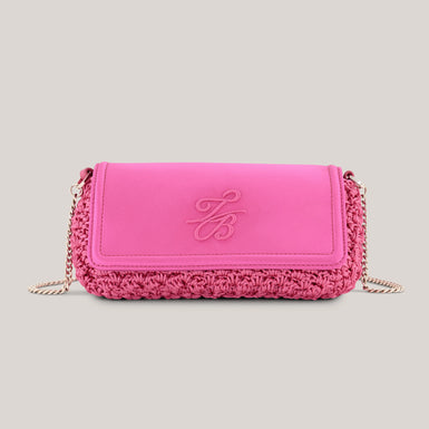 Women's EVAALIN-Embroidered Crochet Cross Body Brt-Pink