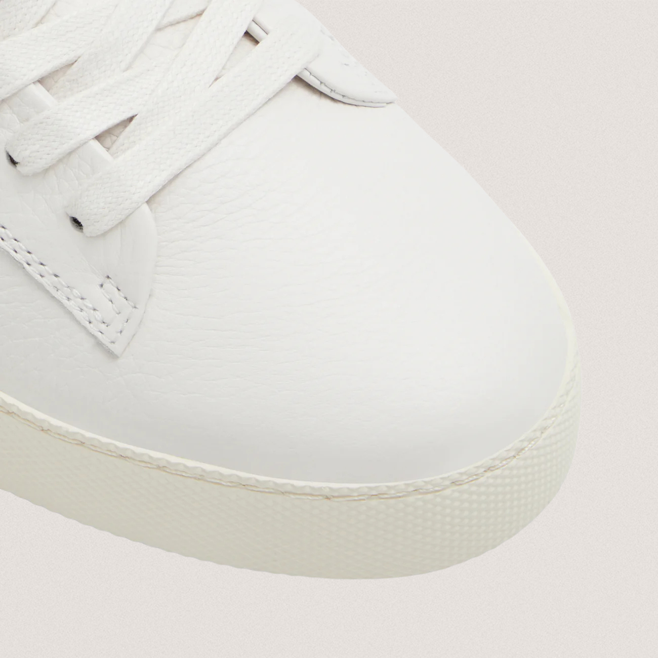 WSTWOOD: Leather Pebble Sneakers White