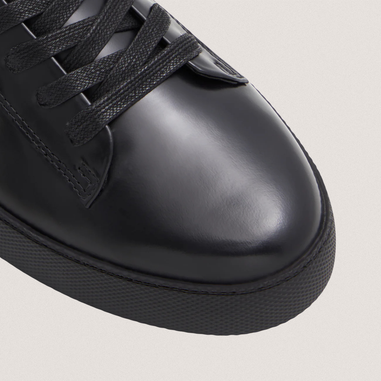 WSTWOOD: Leather Pebble Sneakers Black