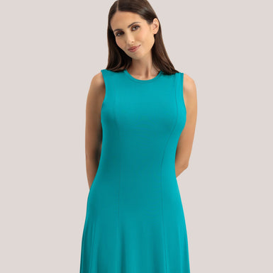 Women's MIELAA-Slinky Jersey Racer Midi Dress Brt-Green