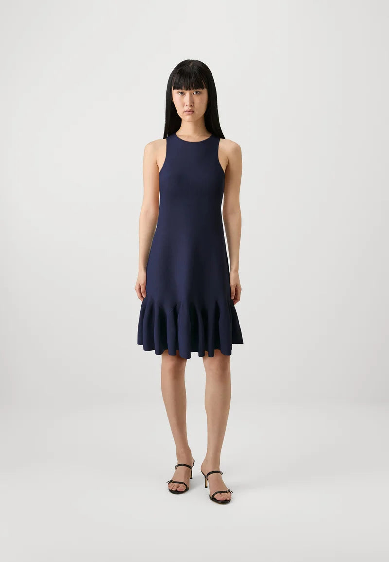 Women's ELZAAA-Racer Knitted Mini Dress Dk-Blue