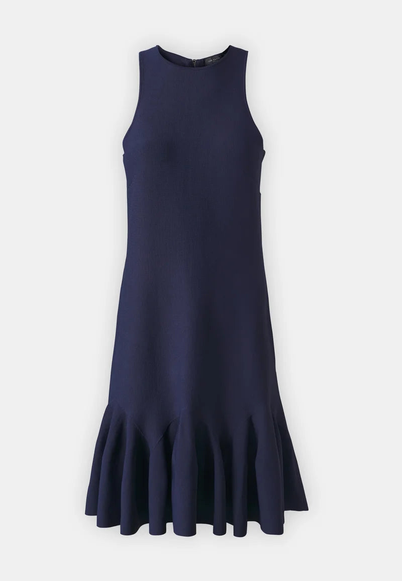 Women's ELZAAA-Racer Knitted Mini Dress Dk-Blue
