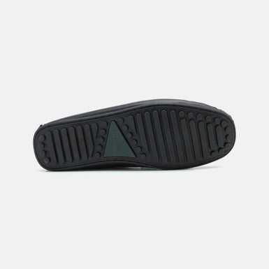 Men's HILDEN-Textured Leather Driving Shoe Black